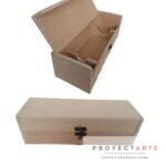 Caja para botella de vino cierre metalico