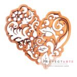 Corazón calado asimétrico