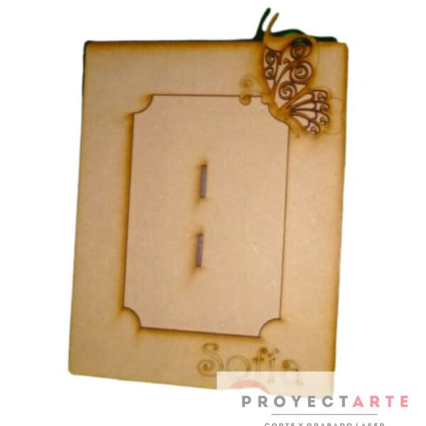 Portarretrato con figura y nombre 10x15