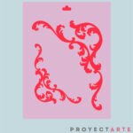 Stencil 2 arabescos esquineros