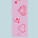 Stencil corazones de circulitos chico