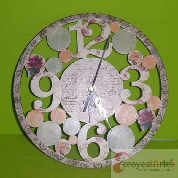 reloj burbujas con numeros sublimables