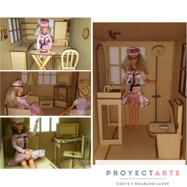 Juego muebles completo BARBIE Casa Modelo Amiga