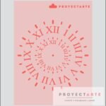 Stencil Reloj números romanos mediano