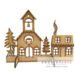 Paisaje navideño estrella de belen con apliques