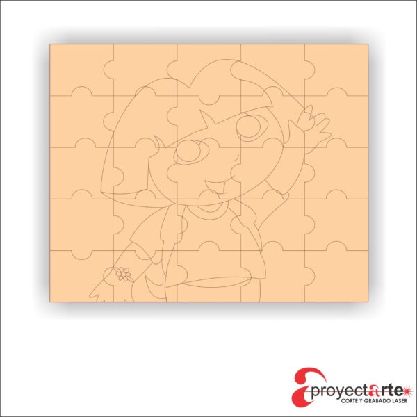 puzle dora la exploradora para colorear