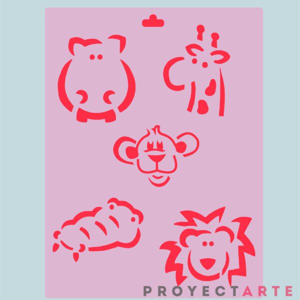 Stencil animales de la selva