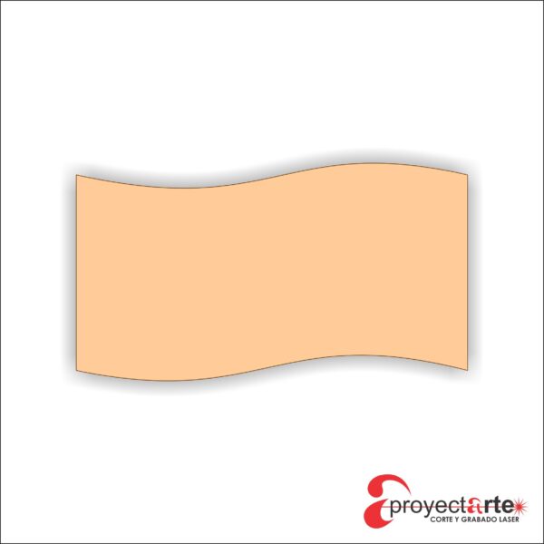 rectángulo con onda 10x 5cm