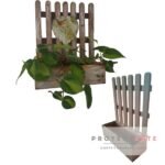 Cajón macetero con cerca