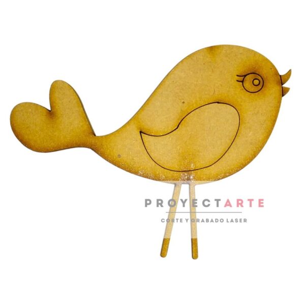 Pajarito con cola corazón