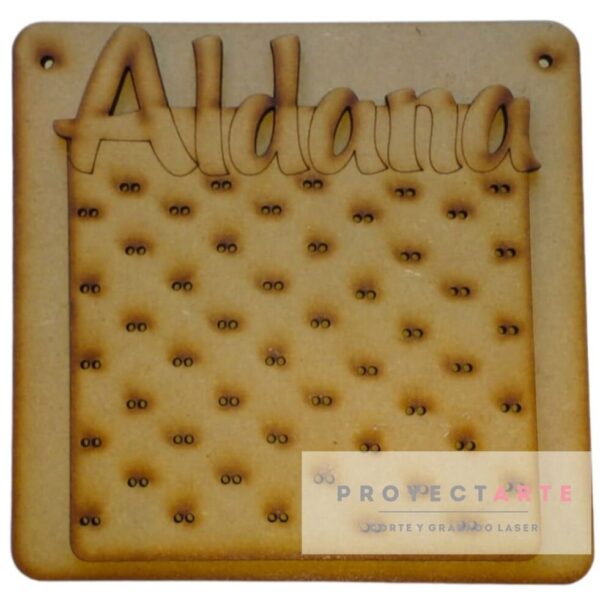 Porta bijoux cuadro con nombre