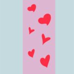 Stencil corazones chico