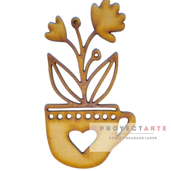 Taza con flores