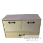 cajonera dos cajones chicos y uno largo con herraj