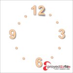 números simples y puntos para reloj