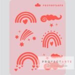 Stencil Arcoiris varios