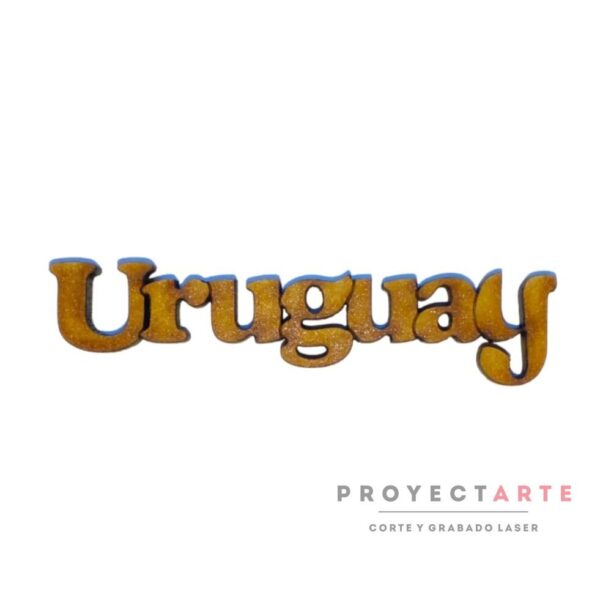 Uruguay en letra curva en minúsculas (largo)