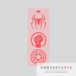 Stencil superhéroes chico