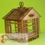 jaula de pájaros romántica 3D