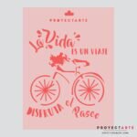 Stencil La vida es un viaje