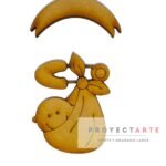 Cartel paracaidas con atado de bebé para nacimien
