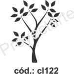 Sello árbol con hojitas