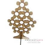 árbol de navidad con flores