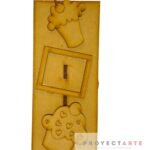 Base rectangular con portarretrato para apliques