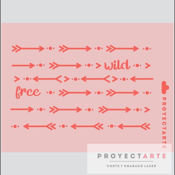 Stencil wild free flechas