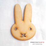 Conejo con boca y ojos calados