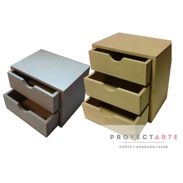 Set de dos cajoneras miniatura