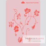Stencil ramita de flores