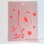 Stencil Pájaro en rama