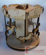 Calesita Porta Golosinas Proyectarte Cumpleaños, Madera 25cm - Image 2