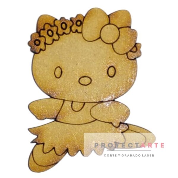 kitty con tiara de flores