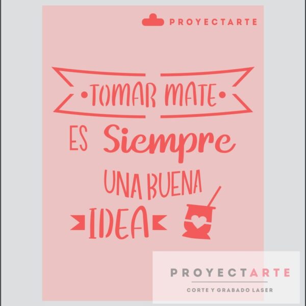 Stencil tomar mate