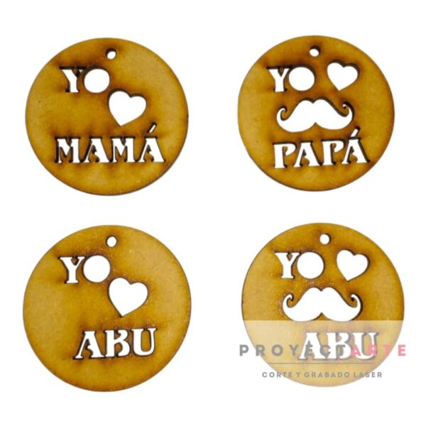 Yo amo papá, mamá, abu, etc