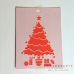 Stencil Abeto con regalos