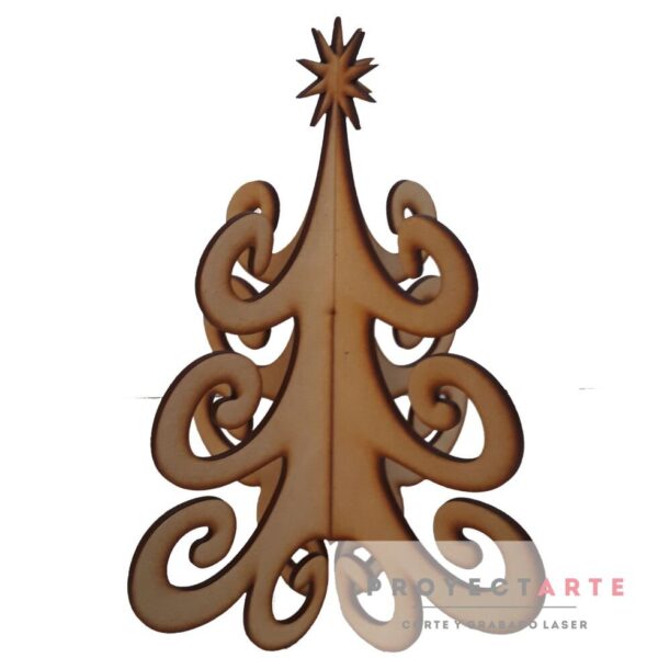 árbol navideño con rulos