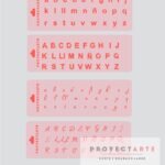 Stencil de letras imprentas 1cm