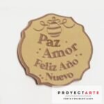 Sello inverso Paz Amor Feliz Año Nuevo