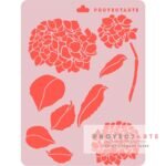 Stencil Hortensias