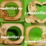 con personajes souvenirs portarretrato