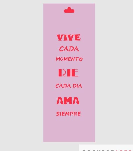 Stencil Vive cada momento chico