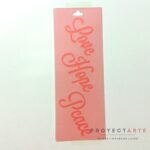 Stencil Love Hope peace