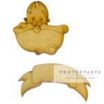 Bebé y listón para el baño