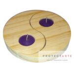 Soporte para velas yin y yang