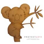 Koala en rama de bamboo