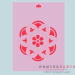 Stencil mandala flor de loto