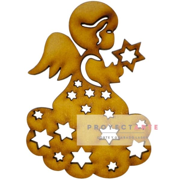 angelito en nube de estrellas